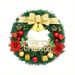 Christmas Wreath Reef For Front Door Window 24 Inch Pine Artificial Garland With Bowknot, Bells, Deer, Red Berries, Flower Gifts For Christmas Party Decor_maomaolike.com