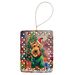 Airedale Terrier Christmas Porcelain Ornament Christmas Tree Hanging Decorations For Home Christmas Holiday, Rectangle, Gift, Multicolor_maomaolike.com