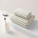 Towel、Super Absorbent High-weight Pure Cotton Black And White Fine Striped Bath Towel, Set, Thickened, Soft, Absorbent,_maomaolike.com
