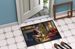 Basenji And Santa Claus Doormat Front Door Mat Indoor Outdoor Rugs For Entryway, Non Slip Washable Low Pile, 24H X 36W_maomaolike.com