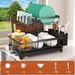 Godboat 2-Tier Dish Drying Rack - Dish Rack With Auto Drain-to-Sink & Mat_maomaolike.com