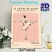 Ballet Dancer Painting Poster, Vintage French Art Style Elegant Ballerina Poster, Delicate Retro Artwork Ideal For Bedroom, Dance Studio And Living_maomaolike.com