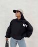 Women's Clothing popular velvet loose long sleeved hooded printed short sweatshirt for women_maomaolike.com