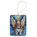 Basset Hound My Angel Porcelain Ornament Christmas Tree Hanging Decorations For Home Christmas Holiday, Rectangle, Gift, Multicolor_maomaolike.com