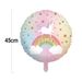 Multicolor Unicorn Happy Birthday Round Foil Balloon - 45cm (1 2Pc.) - Vibrant & Whimsical Party Decor For Magical Celebration_maomaolike.com