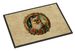 Pomeranian Christmas Flowers Doormat Front Door Mat Indoor Outdoor Rugs For Entryway, Non Slip Washable Low Pile, 24H X 36W_maomaolike.com