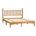 Queen Wood Bed Frame With Headboard, Solid Rubber Wood With Wood Central Supports, 1000 Lb Capacity, Easy Assembly, No Box Spring Needed, Rustic Oak_maomaolike.com