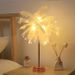 Night Light Girly Plug-in Bedroom Dormitory Creative Feather Internet Celebrity Decoration Room Decoration Lamp_maomaolike.com