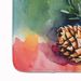 Maine White Pine Cone And Tassels In Watercolor Memory Foam Kitchen Mat Machine Washable Anti-Fatigue Mat Cushion Comfort Bath Mat Or Kitchen Rug_maomaolike.com
