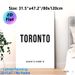 Toronto Coordinates Painting Poster, Minimalist Black-and-White Typography Poster, Stylish City-inspired Decor Suitable For Living Room, Bedroom And_maomaolike.com