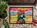 Hippie Animal Parrot Doormat Front Door Mat Indoor Outdoor Rugs For Entryway, Non Slip Washable Low Pile, 24H X 36W_maomaolike.com