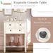 Narrow Console Table,Slim Sofa Table With Three Storage Drawers And Bottom Shelf_maomaolike.com