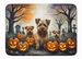 Norfolk Terrier Spooky Halloween Memory Foam Kitchen Mat Machine Washable Anti-Fatigue Mat Cushion Comfort Bath Mat Or Kitchen Rug_maomaolike.com