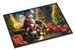 Bullmastiff And Santa Claus Doormat Front Door Mat Indoor Outdoor Rugs For Entryway, Non Slip Washable Low Pile, 24H X 36W_maomaolike.com