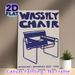 Wassily Chair Painting Poster, Minimalist Retro Navy Blue Line Art Poster, Vintage Iconic Furniture Design, Ideal For Living Room And Studio Decor_maomaolike.com