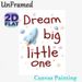Space Rocket Inspirational Quote Painting Poster, Cute Pastel Cartoon Space Poster, With "Dream Big Little One" Text, Stars And Planets, Warm_maomaolike.com