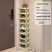 Multi-Tier Folding Shoe Rack, Simple Household Plastic Shoe Organizer, Space-Saving Storage Solution For Doorways And Narrow Spaces_maomaolike.com