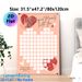 100 Magical Moments Love Themed Painting Poster, Soft Pink Romantic Heart Pattern Poster, Scratch-off Design To Record Sweet Shared Moments, Ideal For_maomaolike.com