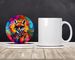 Hippie Animal Fox Large Sandstone Coasters Pack Of 4 Absorbent Round Coasters Decor Gifts For Men Or Women, 4 In, Multicolor_maomaolike.com
