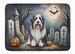 Bearded Collie Spooky Halloween Memory Foam Kitchen Mat Machine Washable Anti-Fatigue Mat Cushion Comfort Bath Mat Or Kitchen Rug_maomaolike.com