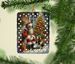 Basset Hound And Santa Claus Porcelain Ornament Christmas Tree Hanging Decorations For Home Christmas Holiday, Rectangle, Gift, Multicolor_maomaolike.com