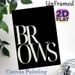 Brows Typography Painting Poster, Minimalist Monochrome Bold Lettering Poster, Sleek Eye-catching Decor Ideal For Beauty Studio, Bedroom Vanity Area_maomaolike.com
