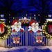 Christmas Fence Peek And Decoration Santa Claus Reindeer Fence Yard Signs For Holiday Xmas Garden Courtyard Wall Decorations_maomaolike.com