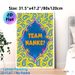 Team Nanke Themed Painting Poster, Vibrant Paisley Pattern With Paint Splatter Poster, Enhances Team Unity, Ideal For Office And Team Gathering Spaces_maomaolike.com