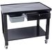 Transmission Teardown Work Station 1/2 Ton Capacity Sloping Drain Table Locking Drawer Removable Drain Basin Full-Width Lower Shelf Four 4-Inch Caster Wheels Black_maomaolike.com