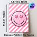 Heart-eyed Smiley Painting Poster, Pastel Pink Cute Smiley With Heart-shaped Eyes Poster, Cheerful Playful Design Adds Warm Touch For Bedroom, Living_maomaolike.com