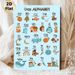 German Alphabet Painting Poster, Cute Cartoon Illustrated Poster, Aids German Vocabulary Learning, Suitable For Language Study Spaces And Home_maomaolike.com