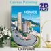 Monaco Grand Prix Painting Poster, Vibrant Flat-illustrated Coastal City & Formula Race Track Scene Poster, Stylish Wall Decor Ideal For Living Rooms_maomaolike.com
