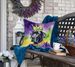 Great Dane King Of Mardi Gras Throw Pillow Machine Washable, Indoor Outdoor Decorative Pillow For Couch, Bed Or Patio, 18Hx18W_maomaolike.com