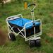Folding Wagon Garden Shopping Beach Cart (white)_maomaolike.com