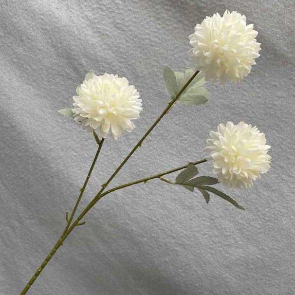 Three-headed Rhododendron Lotus Decoration Green Plant Floral Material Onion Artificial Flower Wedding Guide Ball_maomaolike.com