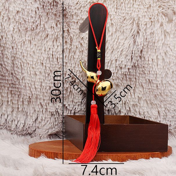 Brass Hanging Red Tassel Mirror Gourd Car Decoration Teacher's Day Gift Copper Craft Ornament_maomaolike.com