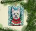 Westie Christmas Porcelain Ornament Christmas Tree Hanging Decorations For Home Christmas Holiday, Rectangle, Gift, Multicolor_maomaolike.com