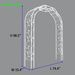 Metal Garden Arch W74.4'' X H98.4'' Garden Arbor Trellis Climbing Plants Support Rose Arch Outdoor Arch_maomaolike.com