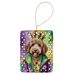 Labradoodle King Of Mardi Gras Porcelain Ornament Christmas Tree Hanging Decorations For Home Christmas Holiday, Rectangle, Gift, Multicolor_maomaolike.com