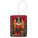 Collie Holiday Christmas Porcelain Ornament Christmas Tree Hanging Decorations For Home Christmas Holiday, Rectangle, Gift, Multicolor_maomaolike.com