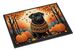 Black Pug Fall Doormat Front Door Mat Indoor Outdoor Rugs For Entryway, Non Slip Washable Low Pile, 24H X 36W_maomaolike.com