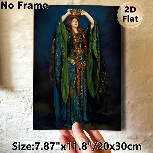Queen Coronation Classic Portrait Painting Poster, Rich-hued Vintage Royal Figure Art Poster, Elegant Historical Artwork Suitable For Living Room_maomaolike.com