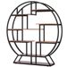 Round Bookshelf, 63 Inch Etagere Bookcase With Staggered Shelves_maomaolike.com