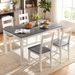 60 Inch Rectangular Dining Table With Solid Rubber Wood Legs Seat Up To 6 Anti-scratch Foot Pads For Kitchen, Dining Table And Restaurants_maomaolike.com
