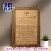 Greek Orthodox Prayer Painting Poster, Vintage Gilded Ornate Border With Cross Poster, Elegant Religious Decor Suitable For Home, Church And Prayer_maomaolike.com