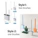 Wall Hanging With Holder Long Handled Silicone Toilet Soft Bristles WC Cleaning Brush Bathroom Accessories_maomaolike.com