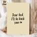 Bed Quote Painting Poster, Warm Handwritten Style Poster, "Dear Bed, I'll Be Back Soon" Text With Tiny Heart Accent, Cozy Decor Option For Bedroom_maomaolike.com