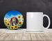 Saluki In Sunflowers Large Sandstone Coasters Pack Of 4 Absorbent Round Coasters Decor Gifts For Men Or Women, 4 In, Multicolor_maomaolike.com