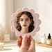 Mini HD Flower Pattern Compact Handheld Mirror, Portable Hanging Decor Cosmetic Mirror, Small Pocket Beauty Mirror For Women Daily Dressing
_maomaolike.com