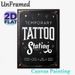 Temporary Tattoo Station Painting Poster, Vintage Chalkboard-style Poster With White Typography & Star Accents, Clear Operation Guide, Ideal For_maomaolike.com